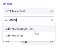 elements in dropdown click panel